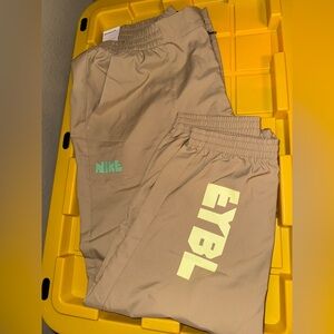 Jordan EYBL Tan Joggers with Yellow & Green Logos